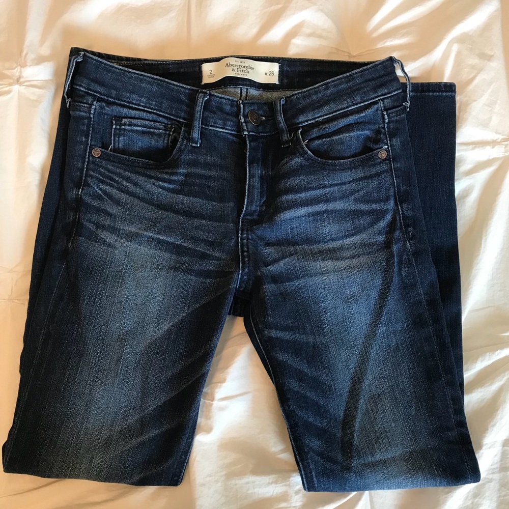 Abercrombie & Fitch Dark Wash Ankle Skinny Jeans